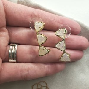 Kendra Scott drusy Natalie ear climbers